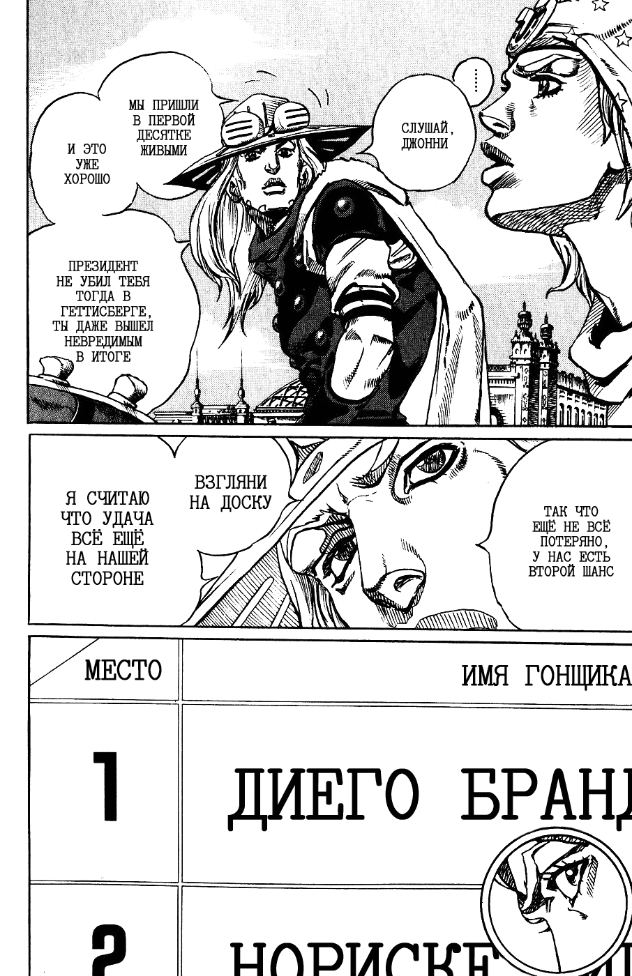 Манга Невероятные Приключения ДжоДжо Часть 7: Steel Ball Run - Глава 60 Страница 13
